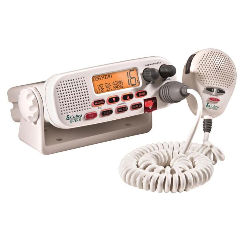 Cobra, 25 Watt Class-D Fixed Mount VHF Radio, White